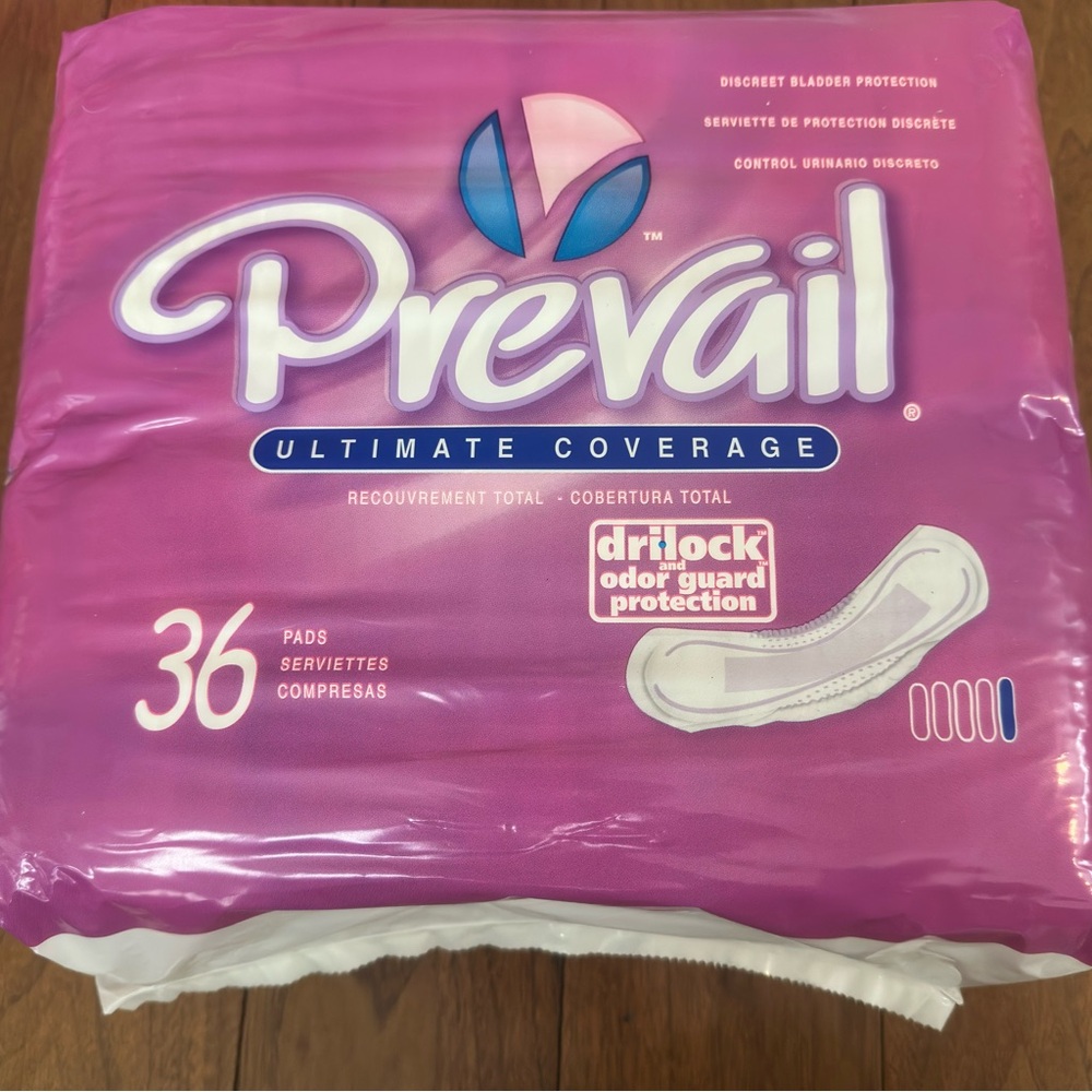 Prevail Ultimate Coverage Pads 36ct Dri-Lock + Odor Guard Sealed Pack